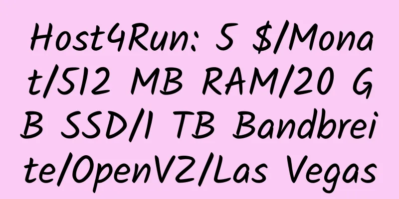 Host4Run: 5 $/Monat/512 MB RAM/20 GB SSD/1 TB Bandbreite/OpenVZ/Las Vegas