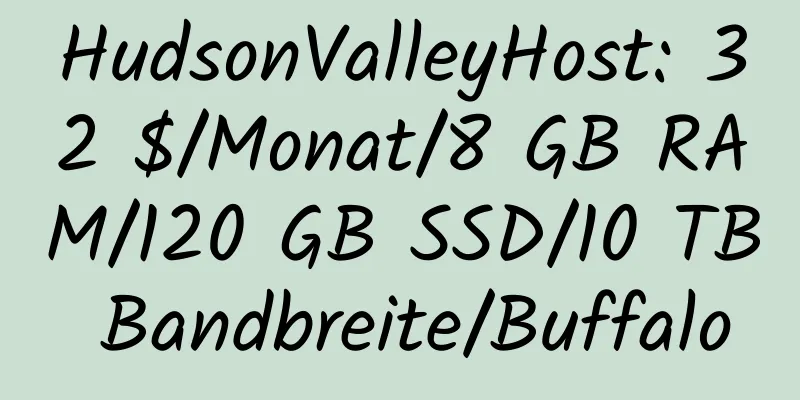 HudsonValleyHost: 32 $/Monat/8 GB RAM/120 GB SSD/10 TB Bandbreite/Buffalo