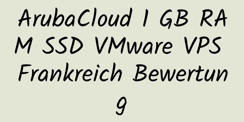 ArubaCloud 1 GB RAM SSD VMware VPS Frankreich Bewertung