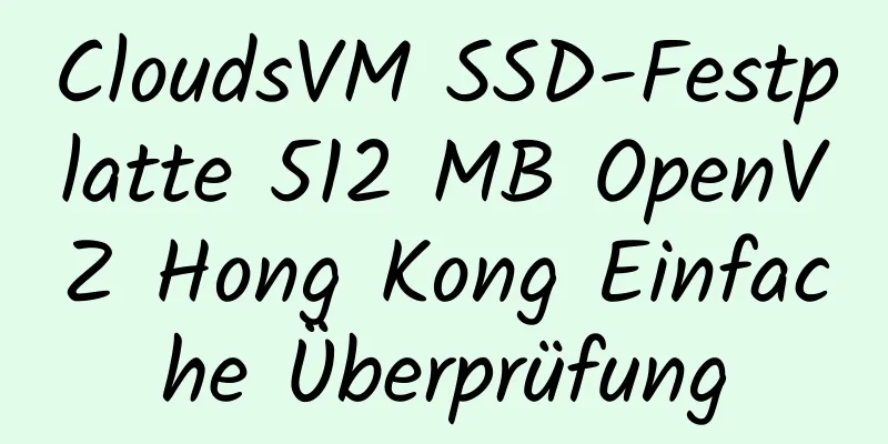 CloudsVM SSD-Festplatte 512 MB OpenVZ Hong Kong Einfache Überprüfung