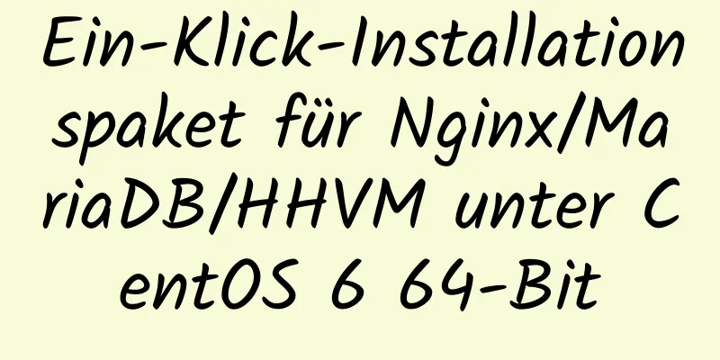 Ein-Klick-Installationspaket für Nginx/MariaDB/HHVM unter CentOS 6 64-Bit