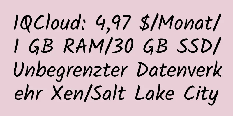 1QCloud: 4,97 $/Monat/1 GB RAM/30 GB SSD/Unbegrenzter Datenverkehr Xen/Salt Lake City