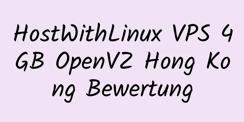 HostWithLinux VPS 4GB OpenVZ Hong Kong Bewertung