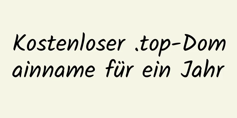 Kostenloser .top-Domainname für ein Jahr