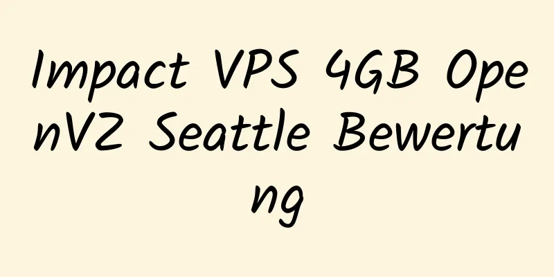 Impact VPS 4GB OpenVZ Seattle Bewertung