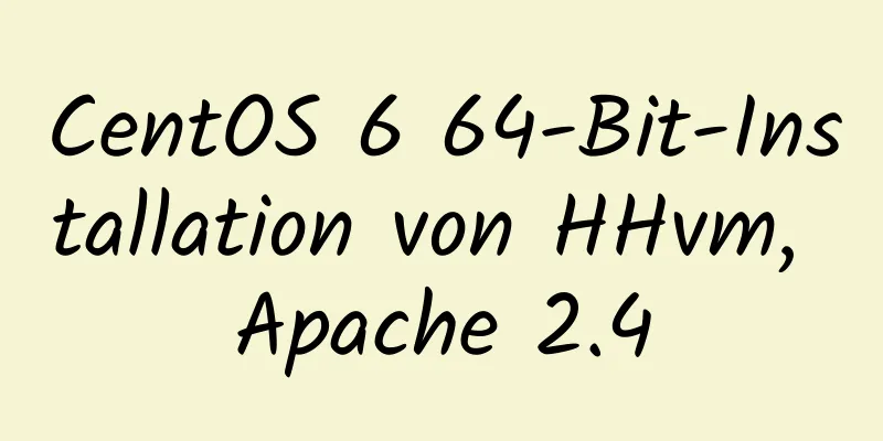 CentOS 6 64-Bit-Installation von HHvm, Apache 2.4