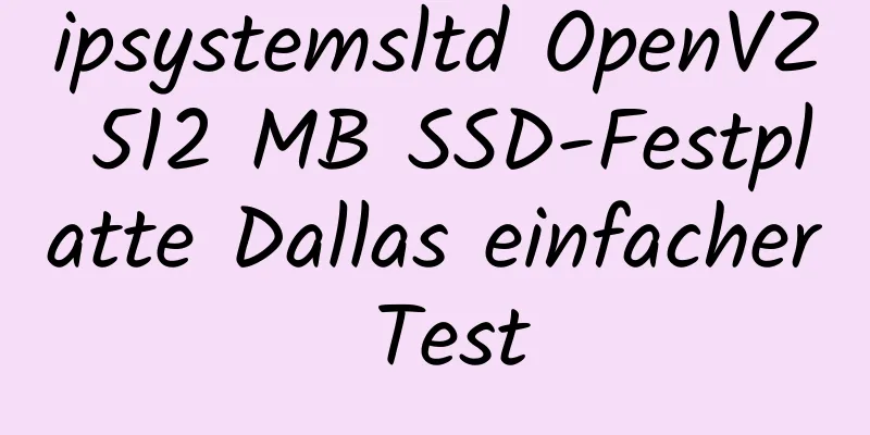 ipsystemsltd OpenVZ 512 MB SSD-Festplatte Dallas einfacher Test