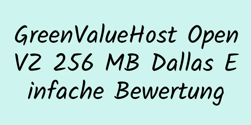 GreenValueHost OpenVZ 256 MB Dallas Einfache Bewertung