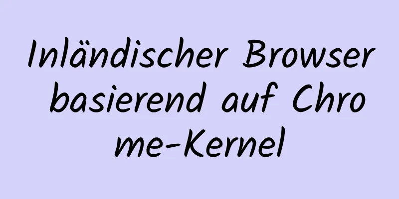 Inländischer Browser basierend auf Chrome-Kernel