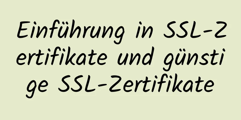 Einführung in SSL-Zertifikate und günstige SSL-Zertifikate