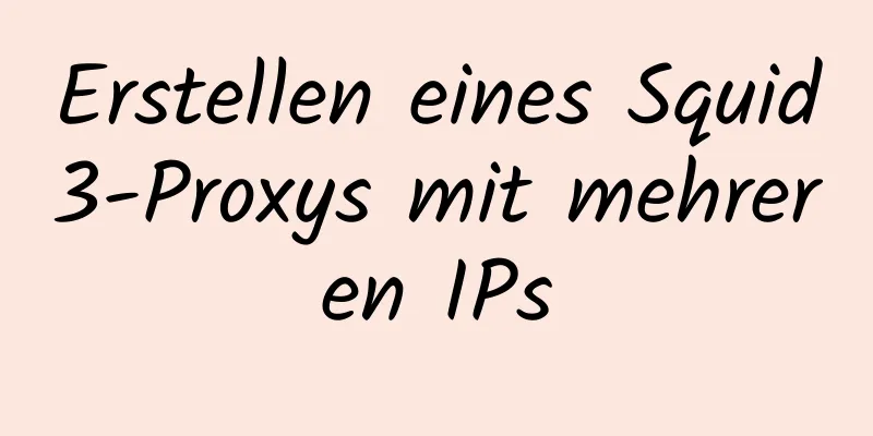 Erstellen eines Squid3-Proxys mit mehreren IPs