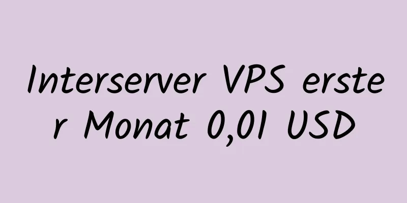 Interserver VPS erster Monat 0,01 USD