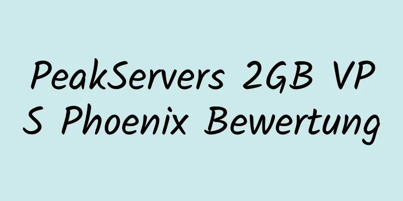 PeakServers 2GB VPS Phoenix Bewertung