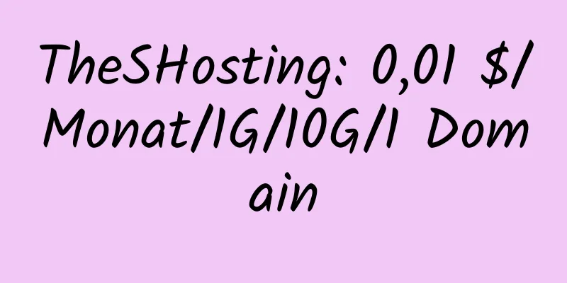 TheSHosting: 0,01 $/Monat/1G/10G/1 Domain