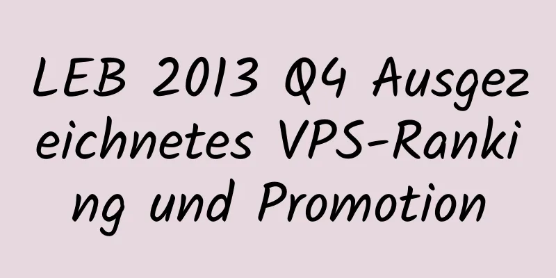 LEB 2013 Q4 Ausgezeichnetes VPS-Ranking und Promotion