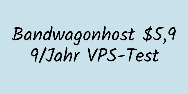 Bandwagonhost $5,99/Jahr VPS-Test