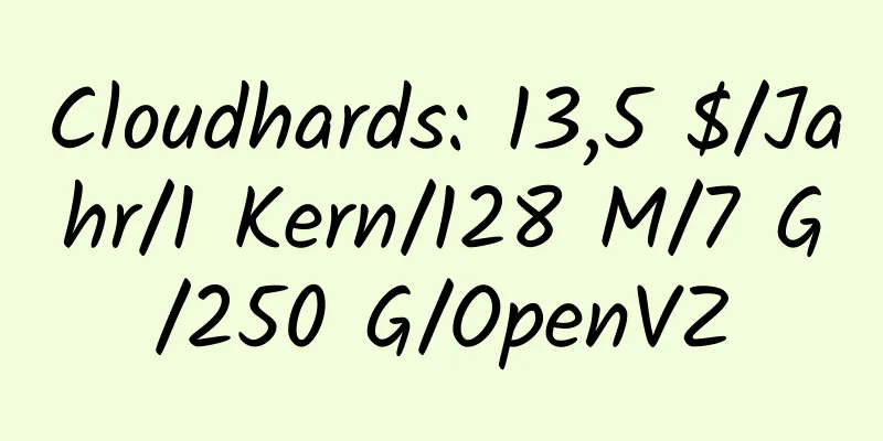 Cloudhards: 13,5 $/Jahr/1 Kern/128 M/7 G/250 G/OpenVZ