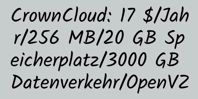 CrownCloud: 17 $/Jahr/256 MB/20 GB Speicherplatz/3000 GB Datenverkehr/OpenVZ