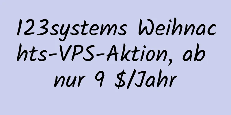 123systems Weihnachts-VPS-Aktion, ab nur 9 $/Jahr