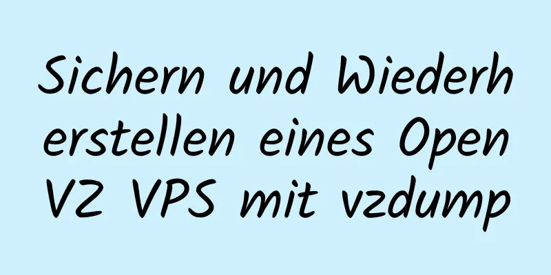 Sichern und Wiederherstellen eines OpenVZ VPS mit vzdump