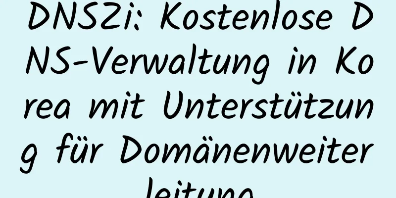 DNSZi: Kostenlose DNS-Verwaltung in Korea mit Unterstützung für Domänenweiterleitung