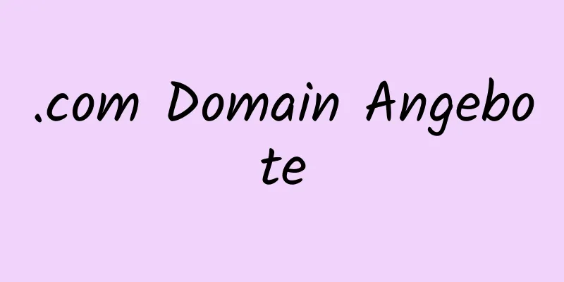 .com Domain Angebote