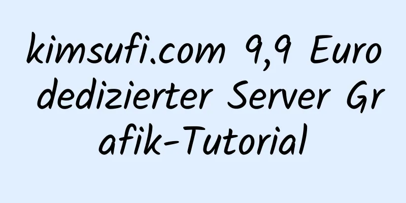 kimsufi.com 9,9 Euro dedizierter Server Grafik-Tutorial