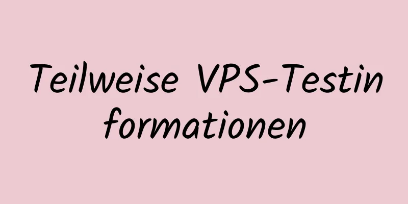 Teilweise VPS-Testinformationen