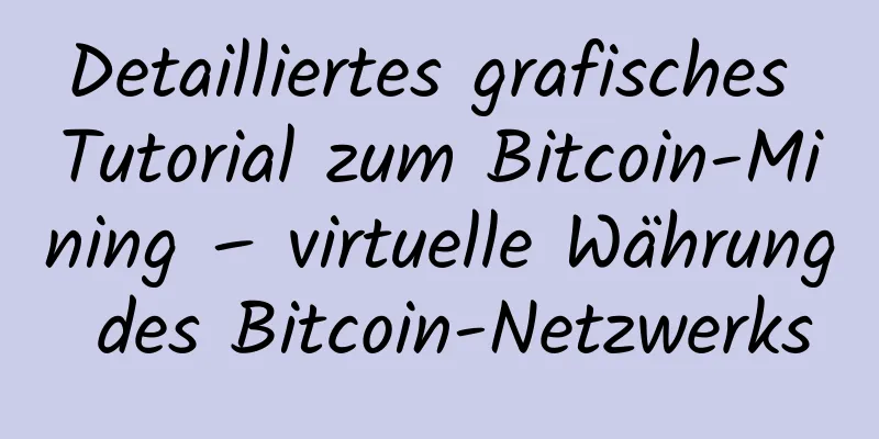 Detailliertes grafisches Tutorial zum Bitcoin-Mining – virtuelle Währung des Bitcoin-Netzwerks