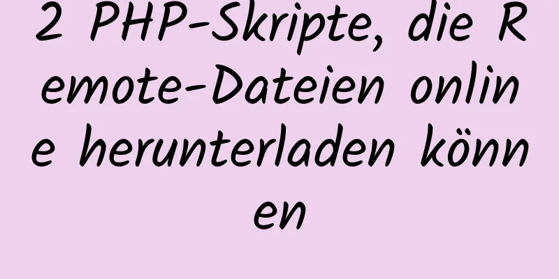 2 PHP-Skripte, die Remote-Dateien online herunterladen können