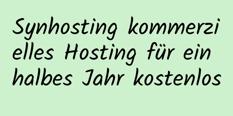 Synhosting kommerzielles Hosting für ein halbes Jahr kostenlos