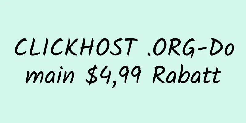 CLICKHOST .ORG-Domain $4,99 Rabatt