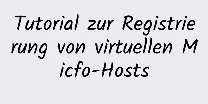 Tutorial zur Registrierung von virtuellen Micfo-Hosts