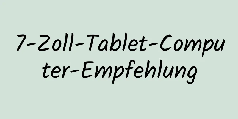 7-Zoll-Tablet-Computer-Empfehlung