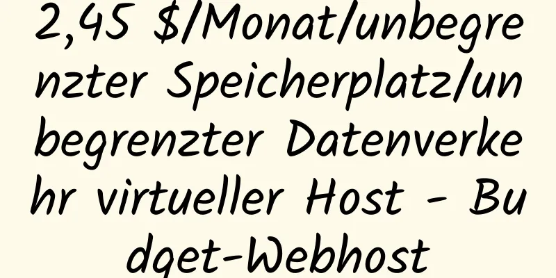 2,45 $/Monat/unbegrenzter Speicherplatz/unbegrenzter Datenverkehr virtueller Host - Budget-Webhost