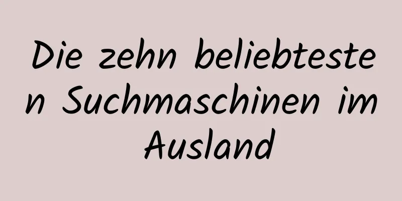 Die zehn beliebtesten Suchmaschinen im Ausland