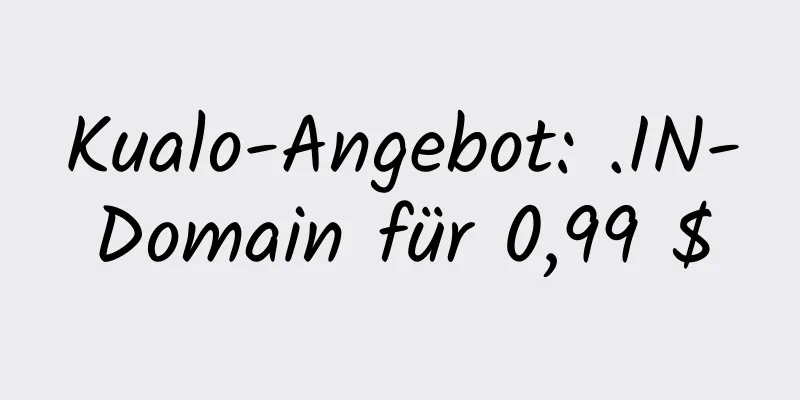 Kualo-Angebot: .IN-Domain für 0,99 $