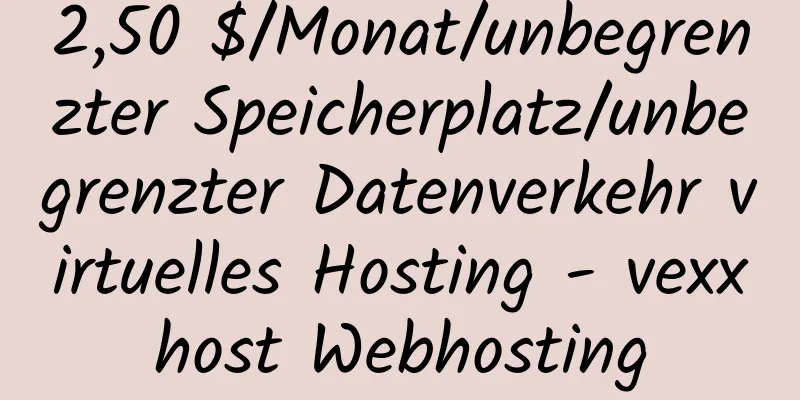 2,50 $/Monat/unbegrenzter Speicherplatz/unbegrenzter Datenverkehr virtuelles Hosting - vexxhost Webhosting