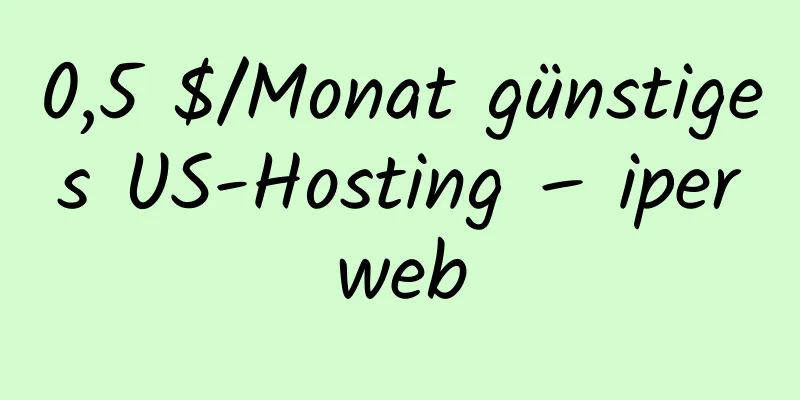 0,5 $/Monat günstiges US-Hosting – iperweb