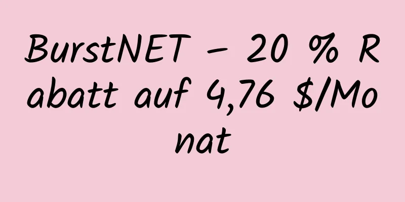 BurstNET – 20 % Rabatt auf 4,76 $/Monat