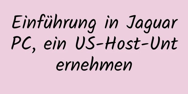 Einführung in JaguarPC, ein US-Host-Unternehmen