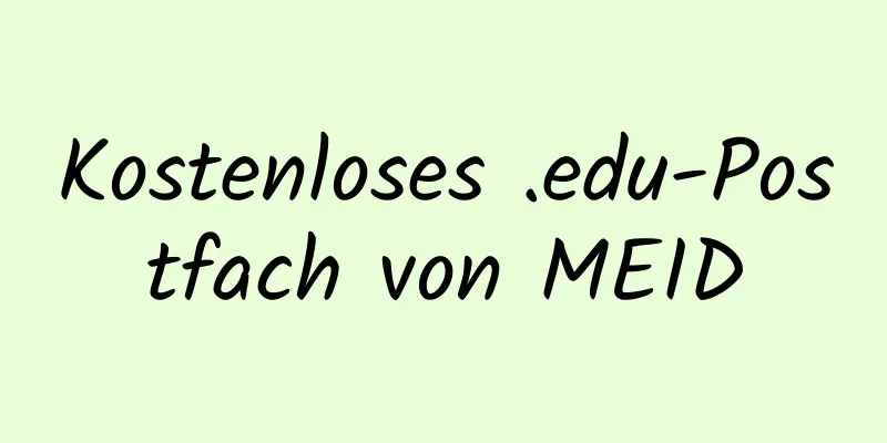 Kostenloses .edu-Postfach von MEID