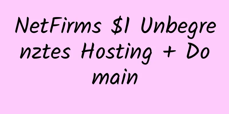 NetFirms $1 Unbegrenztes Hosting + Domain