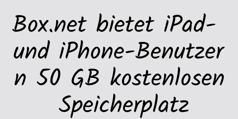 Box.net bietet iPad- und iPhone-Benutzern 50 GB kostenlosen Speicherplatz