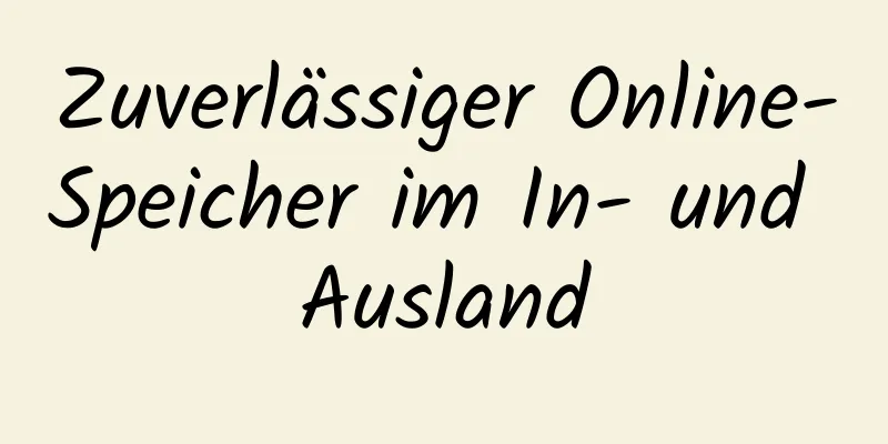 Zuverlässiger Online-Speicher im In- und Ausland