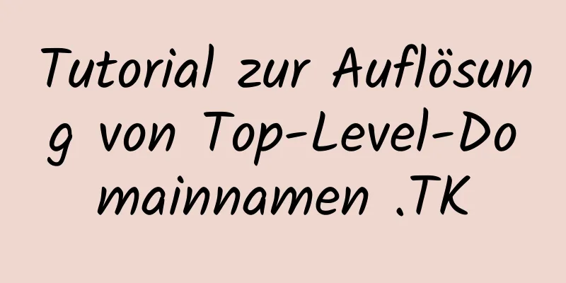 Tutorial zur Auflösung von Top-Level-Domainnamen .TK