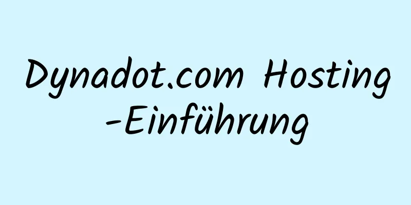 Dynadot.com Hosting-Einführung