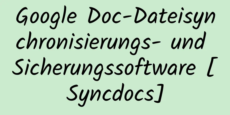 Google Doc-Dateisynchronisierungs- und Sicherungssoftware [Syncdocs]