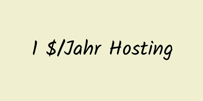 1 $/Jahr Hosting