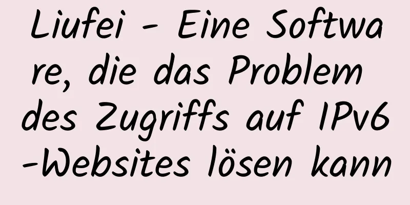 Liufei - Eine Software, die das Problem des Zugriffs auf IPv6-Websites lösen kann